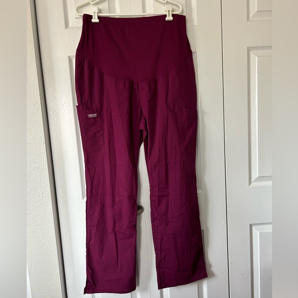 Maternity scrubs burgundy wine color L - Picture 1 of 4